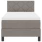 Preview: Boxspringbett mit Matratze & LED Taupe 80 x 200 cm Stoff
