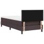 Preview: Boxspringbett mit Matratze & LED Dunkelbraun 90x200 cm Stoff