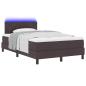 Preview: Boxspringbett mit Matratze & LED Dunkelbraun 120x190 cm Stoff