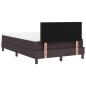 Preview: Boxspringbett mit Matratze & LED Dunkelbraun 120x190 cm Stoff