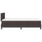 Preview: Boxspringbett mit Matratze & LED Dunkelbraun 120x190 cm Stoff