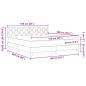 Preview: Boxspringbett mit Matratze & LED Hellgrau 160x200 cm Stoff
