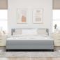 Preview: Boxspringbett mit Matratze & LED Hellgrau 180x200 cm Stoff