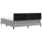 Preview: Boxspringbett mit Matratze & LED Hellgrau 180x200 cm Stoff