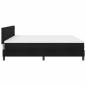 Preview: Boxspringbett mit Matratze & LED Schwarz 200x200 cm Stoff