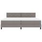 Preview: Boxspringbett mit Matratze & LED Taupe 200x200 cm Stoff