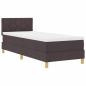 Preview: Boxspringbett mit Matratze & LED Dunkelbraun 80x200 cm Stoff