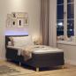 Preview: Boxspringbett mit Matratze & LED Dunkelbraun 80x200 cm Stoff