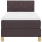 Preview: Boxspringbett mit Matratze & LED Dunkelbraun 80x200 cm Stoff