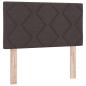 Preview: Boxspringbett mit Matratze & LED Dunkelbraun 80x200 cm Stoff