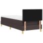Preview: Boxspringbett mit Matratze & LED Dunkelbraun 80x200 cm Stoff