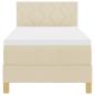 Preview: Boxspringbett mit Matratze & LED Creme 80x200 cm Stoff