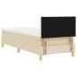 Preview: Boxspringbett mit Matratze & LED Creme 80x200 cm Stoff