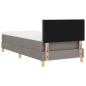 Preview: Boxspringbett mit Matratze & LED Taupe 90x190 cm Stoff