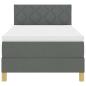 Preview: Boxspringbett mit Matratze & LED Dunkelgrau 90x200 cm Stoff
