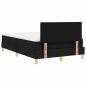 Preview: Boxspringbett mit Matratze & LED Schwarz 120x200 cm Stoff