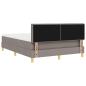 Preview: Boxspringbett mit Matratze & LED Taupe 160x200 cm Stoff