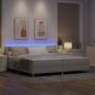 Preview: Boxspringbett mit Matratze & LED Taupe 200x200 cm Stoff