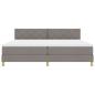Preview: Boxspringbett mit Matratze & LED Taupe 200x200 cm Stoff