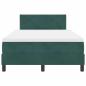 Preview: LED Boxspringbett mit Matratze Dunkelgrün 120x200 cm Samt