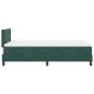 Preview: LED Boxspringbett mit Matratze Dunkelgrün 120x200 cm Samt