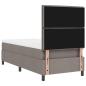 Preview: LED Boxspringbett mit Matratze Taupe 90x200 cm Stoff