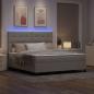 Preview: LED Boxspringbett mit Matratze Taupe 180x200 cm Stoff