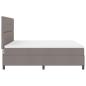 Preview: LED Boxspringbett mit Matratze Taupe 180x200 cm Stoff