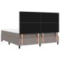 Preview: LED Boxspringbett mit Matratze Taupe 180x200 cm Stoff