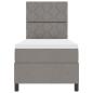 Preview: Boxspringbett mit Matratze & LED Taupe 80x200 cm Stoff