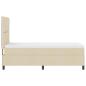 Preview: Boxspringbett mit Matratze & LED Creme 100x200 cm Stoff
