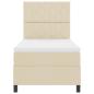 Preview: Boxspringbett mit Matratze & LED Creme 100x200 cm Stoff