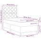 Preview: Boxspringbett mit Matratze & LED Blau 100x200 cm Stoff