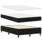 Preview: ARDEBO.de - Boxspringbett mit Matratze & LED Schwarz 120x190 cm Stoff
