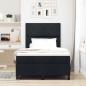 Preview: Boxspringbett mit Matratze & LED Schwarz 120x200 cm Stoff