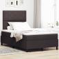 Preview: ARDEBO.de - Boxspringbett mit Matratze & LED Dunkelbraun 120x200 cm Stoff