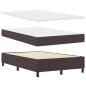 Preview: Boxspringbett mit Matratze & LED Dunkelbraun 120x200 cm Stoff