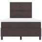 Preview: Boxspringbett mit Matratze & LED Dunkelbraun 120x200 cm Stoff