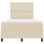 Preview: Boxspringbett mit Matratze & LED Creme 120x200 cm Stoff