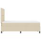 Preview: Boxspringbett mit Matratze & LED Creme 120x200 cm Stoff