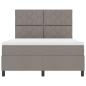 Preview: ARDEBO.de - Boxspringbett mit Matratze & LED Taupe 160x200 cm Stoff