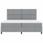 Preview: Boxspringbett mit Matratze & LED Licht Grau 200x200 cm Stoff