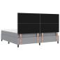 Preview: Boxspringbett mit Matratze & LED Licht Grau 200x200 cm Stoff