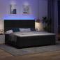 Preview: Boxspringbett mit Matratze & LED Schwarz 200x200 cm Stoff