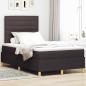 Preview: ARDEBO.de - Boxspringbett mit Matratze & LED Dunkelbraun 120x190 cm Stoff
