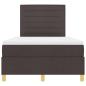 Preview: Boxspringbett mit Matratze & LED Dunkelbraun 120x190 cm Stoff