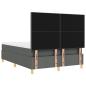 Preview: Boxspringbett mit Matratze & LED Dunkelgrau 160x200 cm Stoff