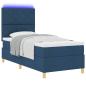 Preview: Boxspringbett mit Matratze & LED Blau 100x200 cm Stoff