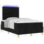 Preview: Boxspringbett mit Matratze & LED Schwarz 120x200 cm Stoff