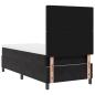 Preview: LED Boxspringbett mit Matratze Schwarz 100x200 cm Samt